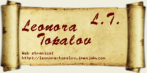 Leonora Topalov vizit kartica